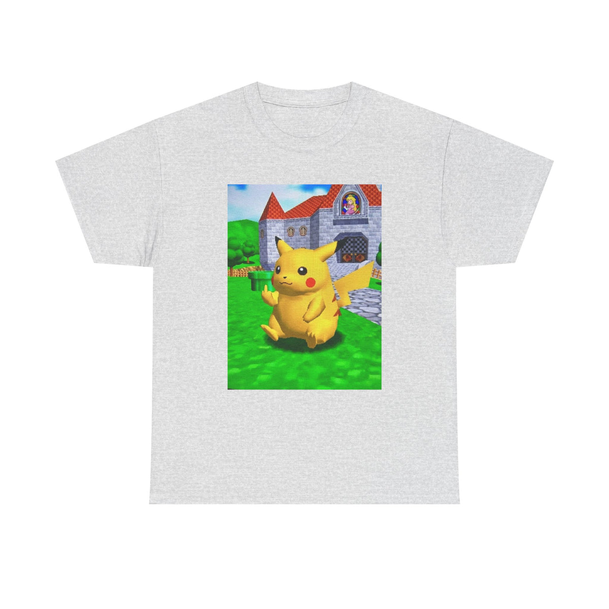 Pikachu Flipping The Bird At Peach's Castle
