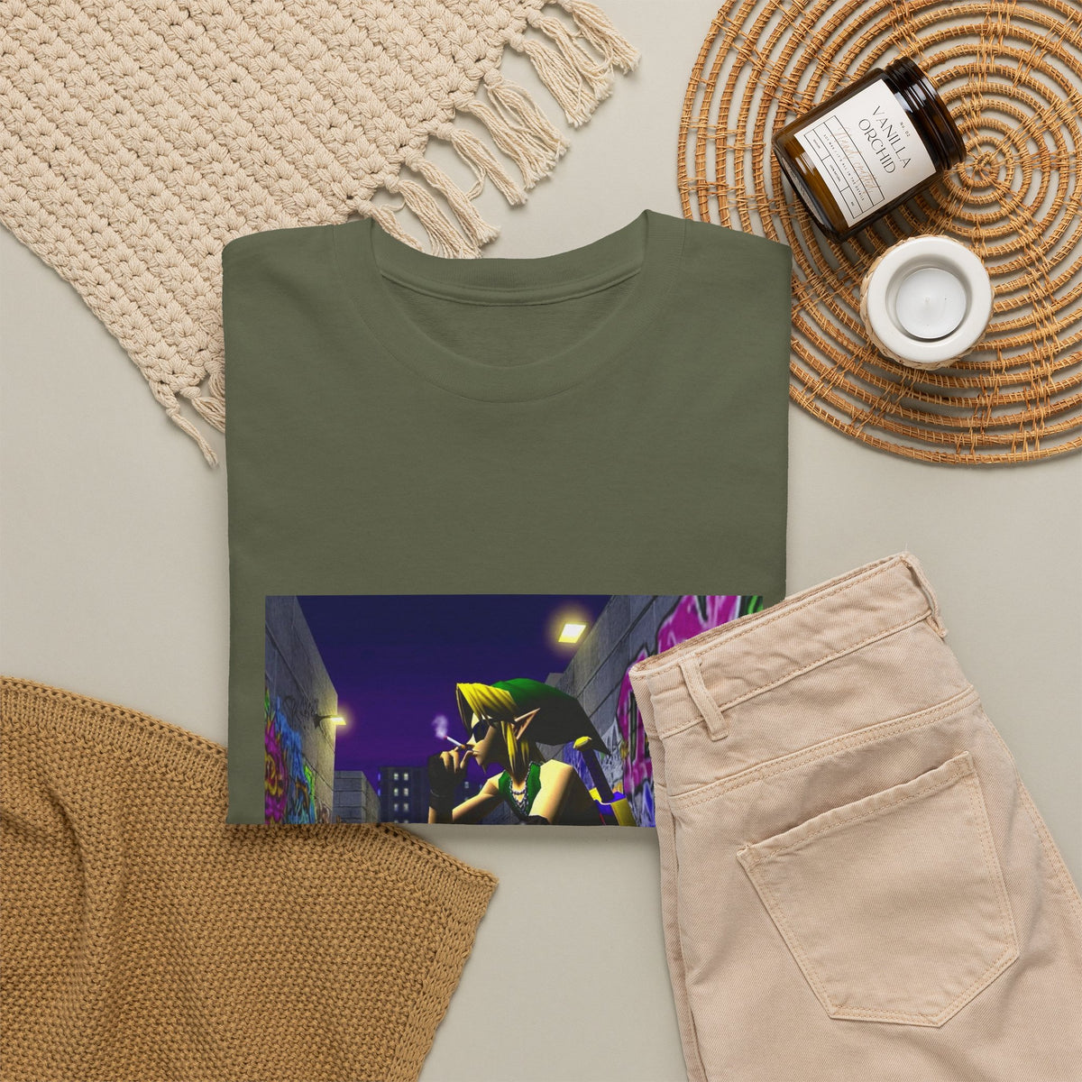 Edgy Link Smoking In Alley Tee