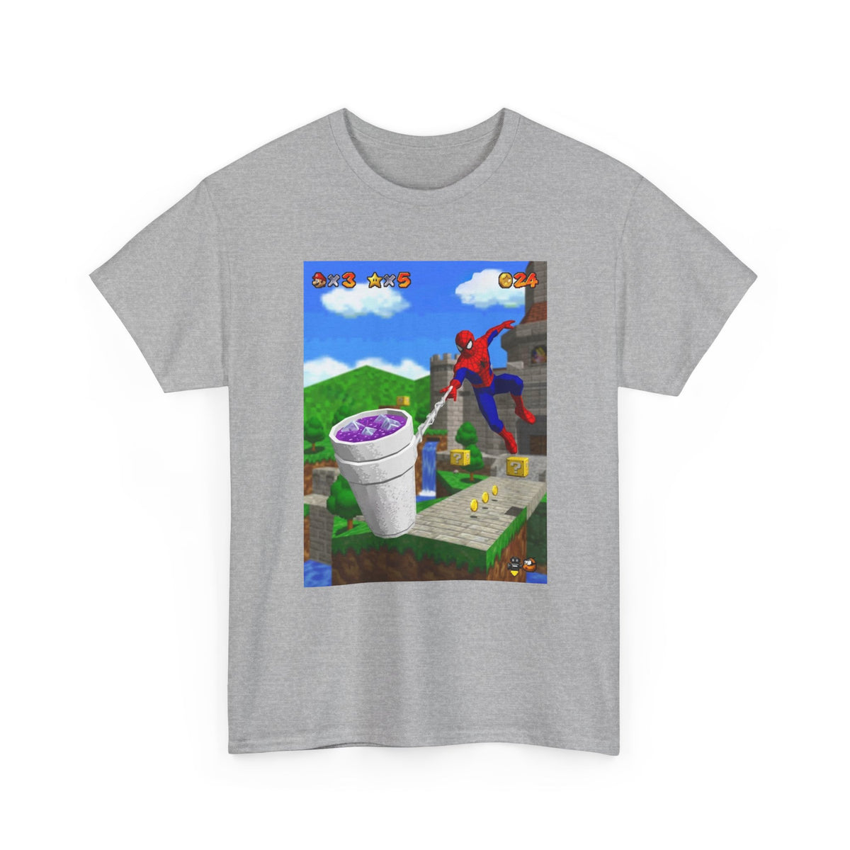 Spidey Swings With Lean In Mario World Tee