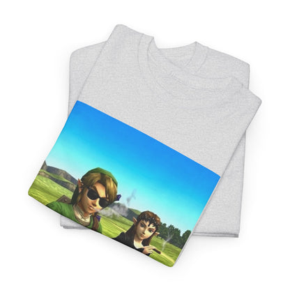 Link and Zelda Smoking Cigars In A Field