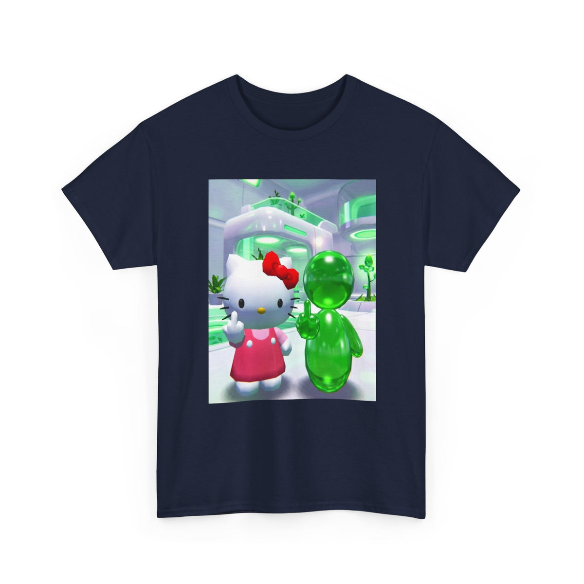Hello Kitty and Alien Flipping The Bird