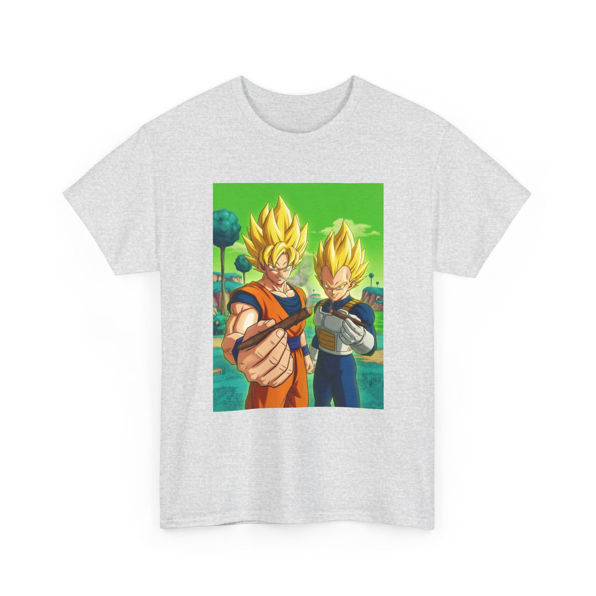 Goku And Vegeta Sharing A Smoke