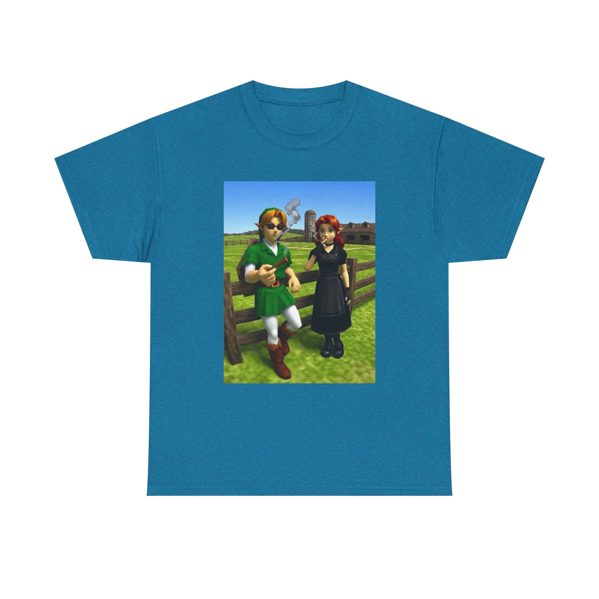 Link And Malon Smoking On The Farm Tee