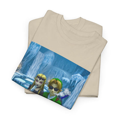 Link And Dark Zelda Chilling In Zora's Domain