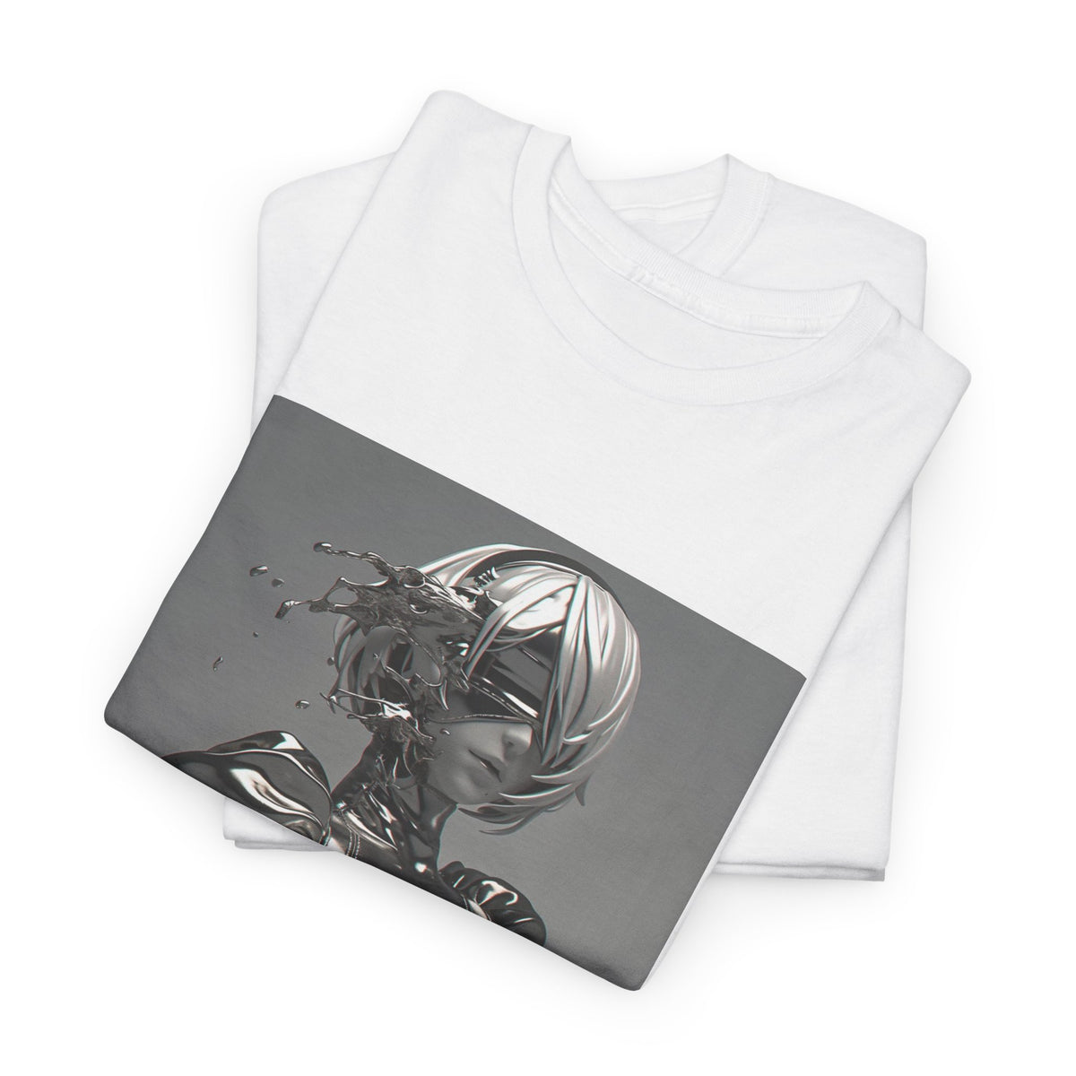 Liquid Chrome Abstract Tee