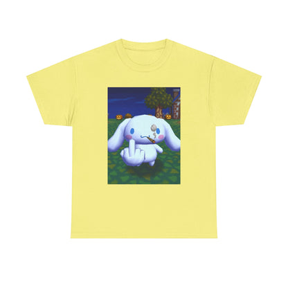 Cinnamoroll Smoking Blunt Flipping Bird Tee