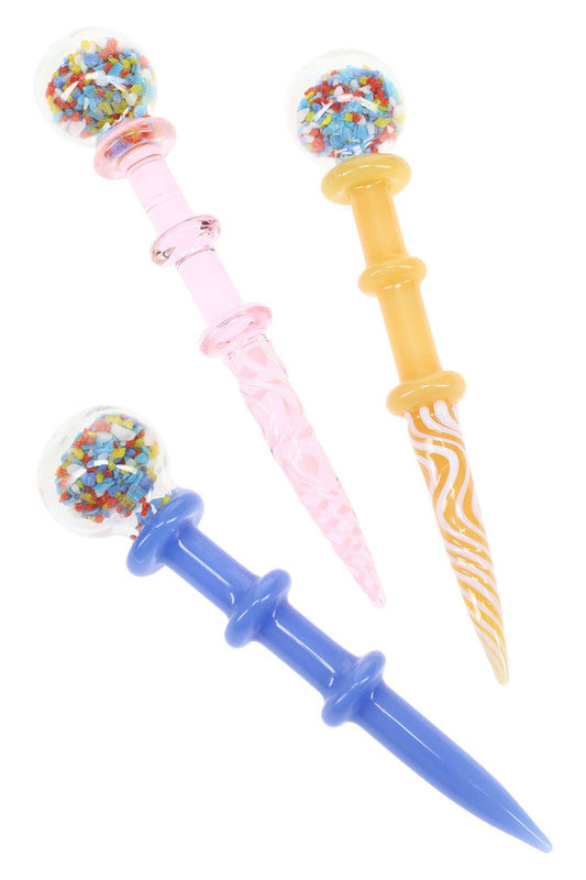 Crystal Ball Glass Dab Tool – 5.5″ - Assorted Colors