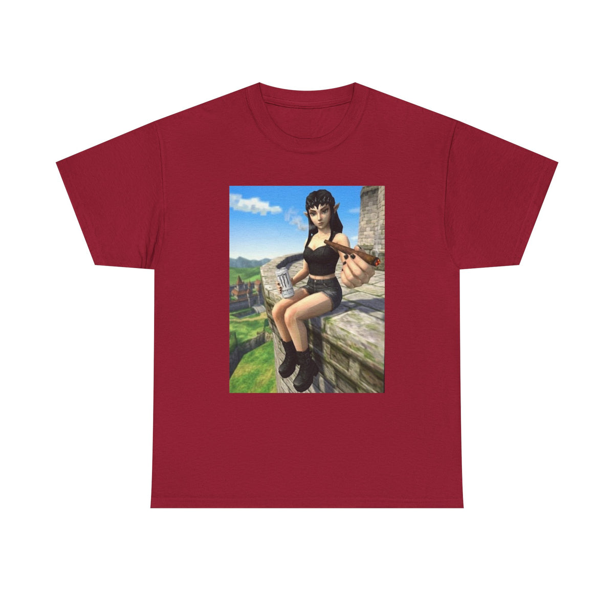 Edgy Elf Offering You A Blunt Tee