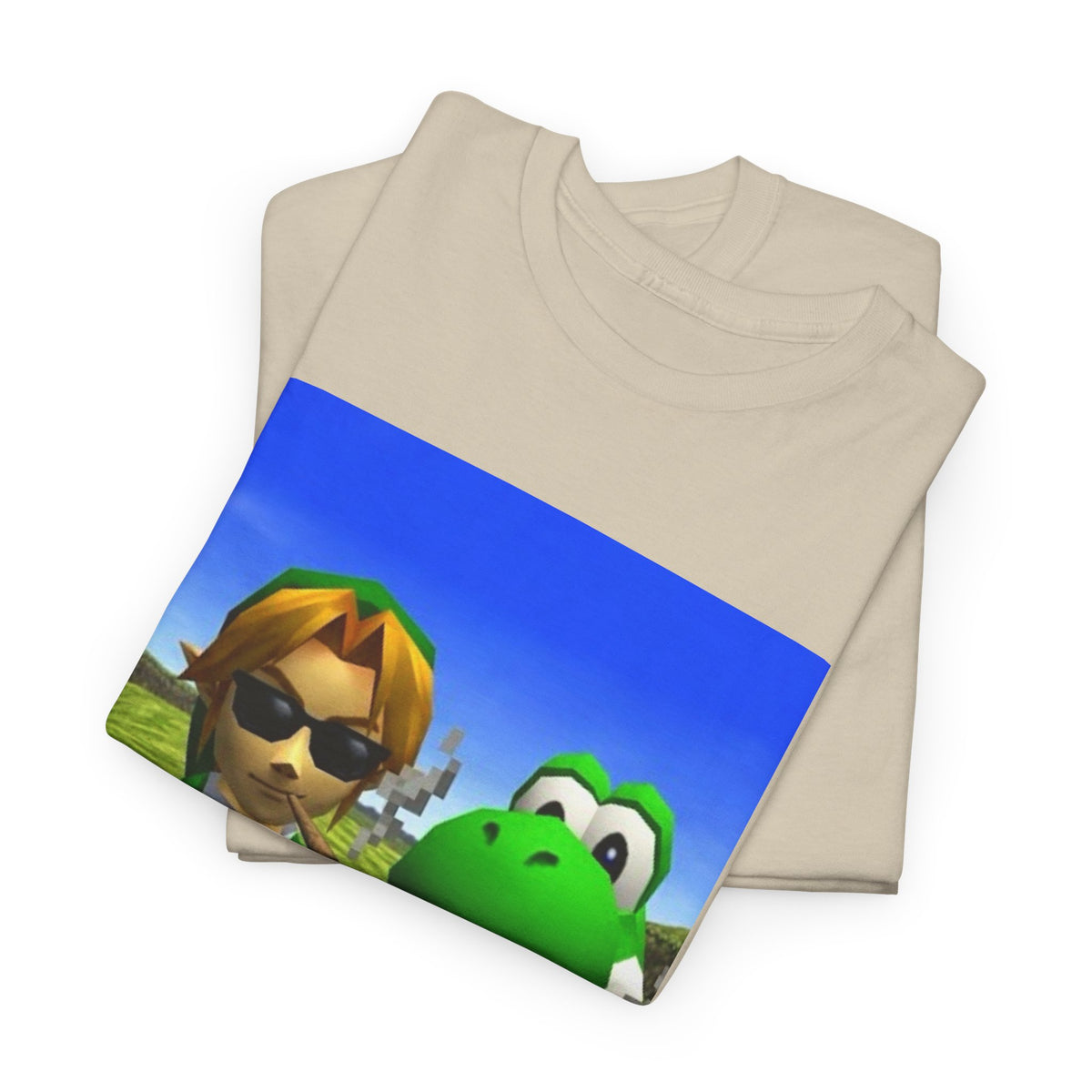 Link And Yoshi Flipping Off The World