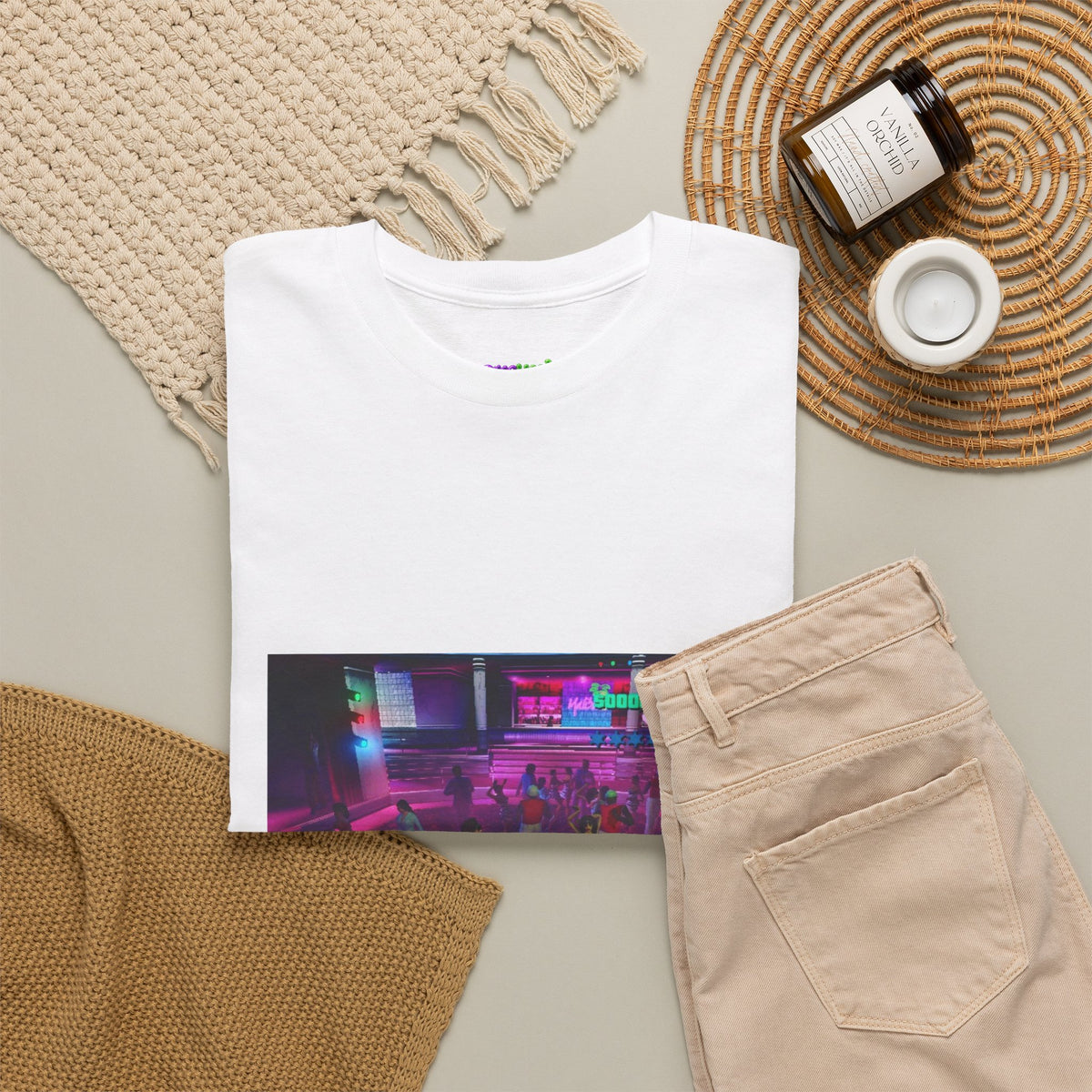 Neon Ember Flow Graphic Tee