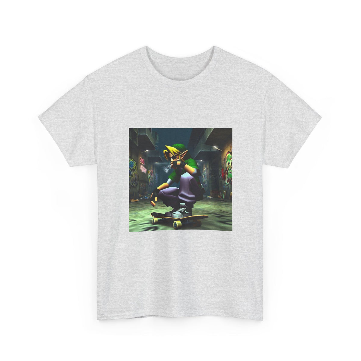 Street Link Smoking On Skateboard Tee