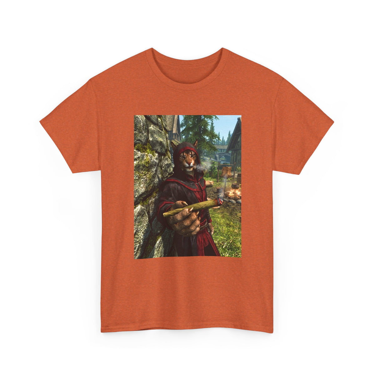 Khajiit Smoking Blunt In Skyrim Tee