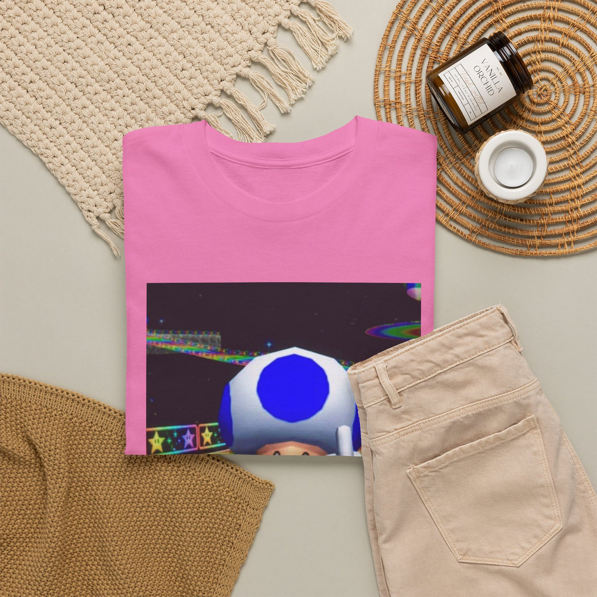 Blue Toad Flipping Off On Rainbow Road Tee