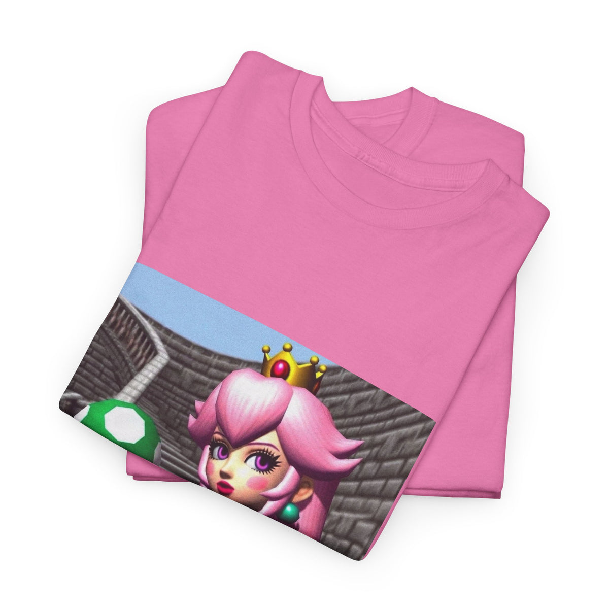 Goth Peach Holding A Green Mushroom Tee