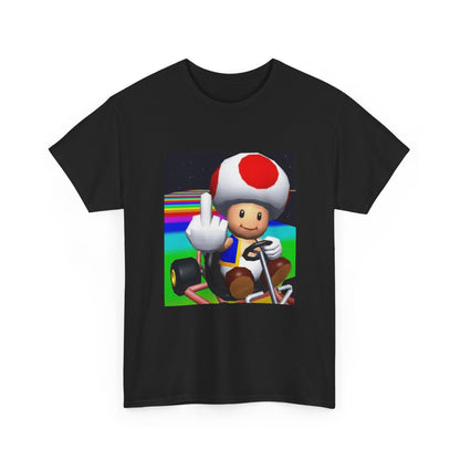 Toad Flipping The Bird On Rainbow Road Tee