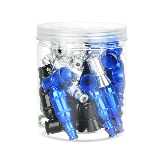 20PC JAR - Durable Aluminum Metal Hand Pipe - Assorted Colors