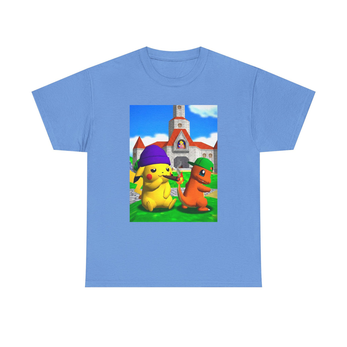 Pikachu And Charmander Chilling At Peach's Castle Tee