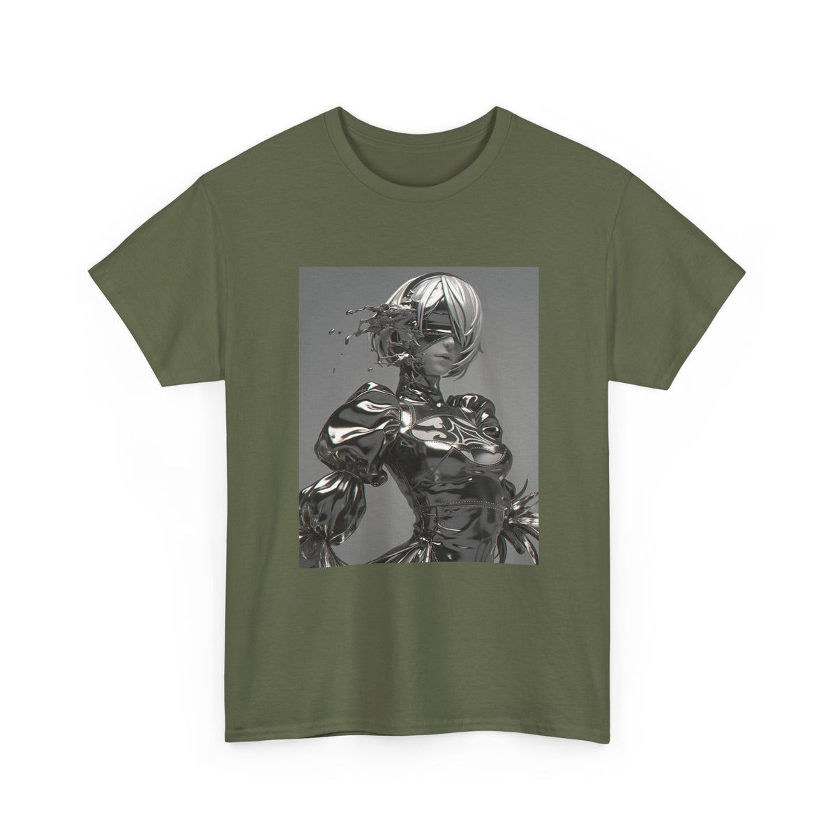 Liquid Chrome Abstract Tee