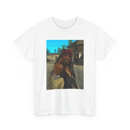 Gangster Jack Sparrow Flipping The Bird Tee