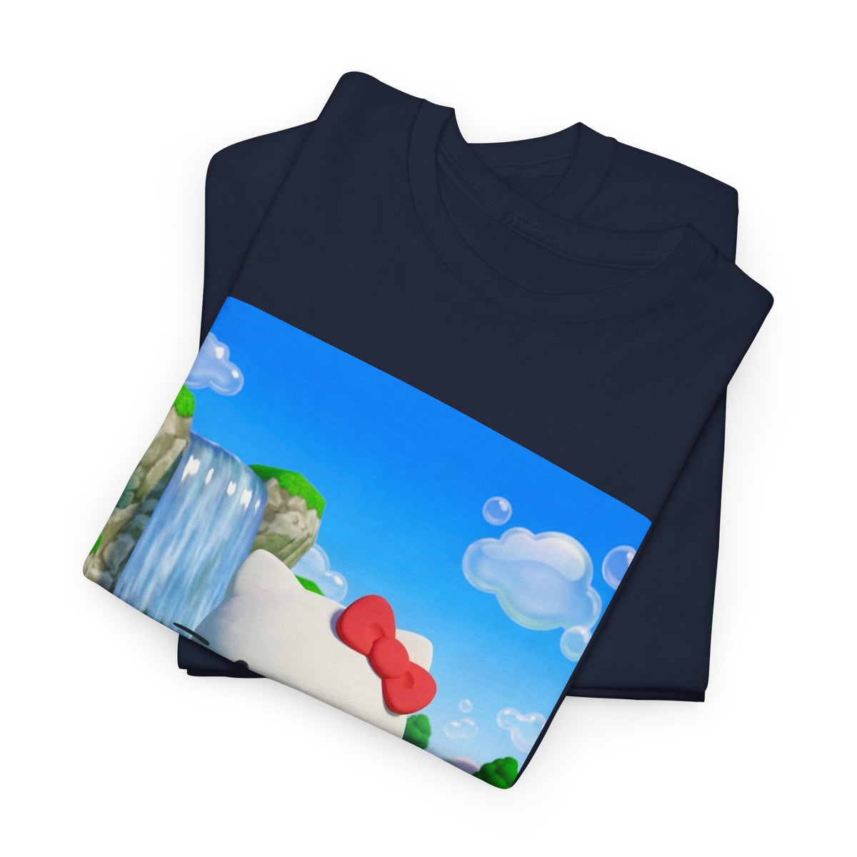 Kitty Flips The Bird Waterfall Tee