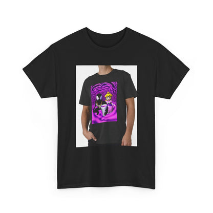 Symbiote And Princess On Purple Swirls