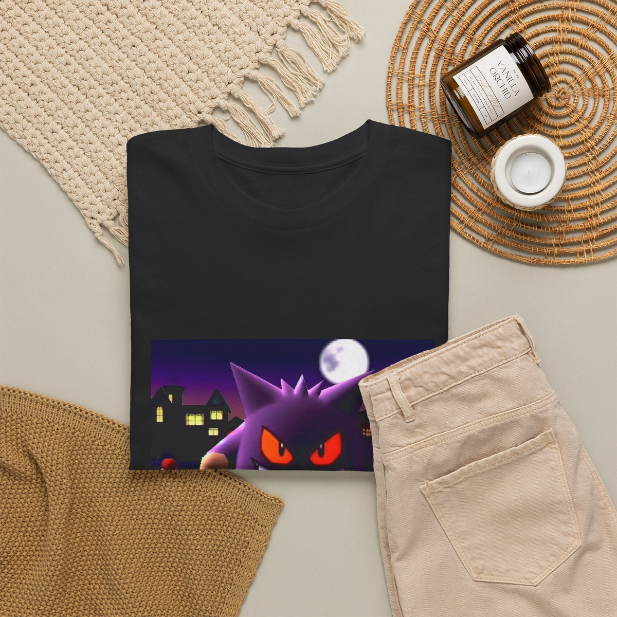 Gengar Lurking Under Moonlight Tee