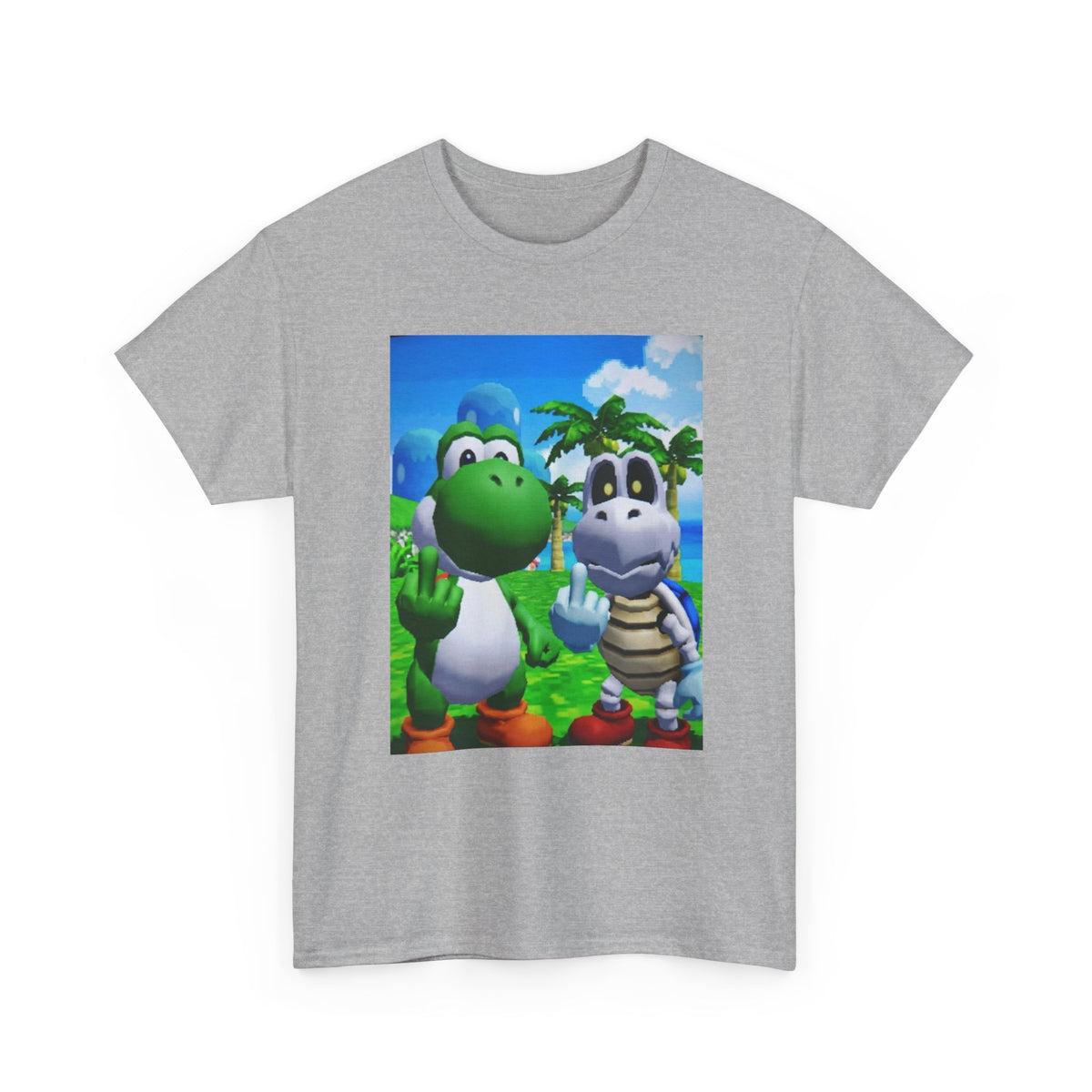 Yoshi And Dry Bones Flipping The Bird Tee