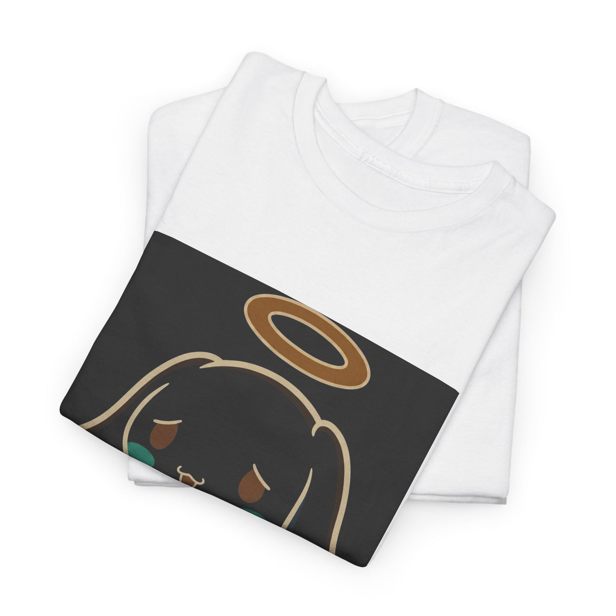 Melancholy Angel Dog Kneeling With Halo Tee