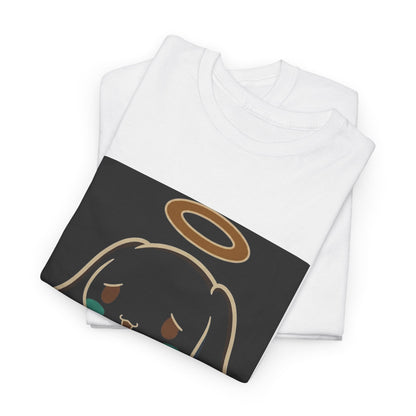 Melancholy Angel Dog Kneeling With Halo Tee