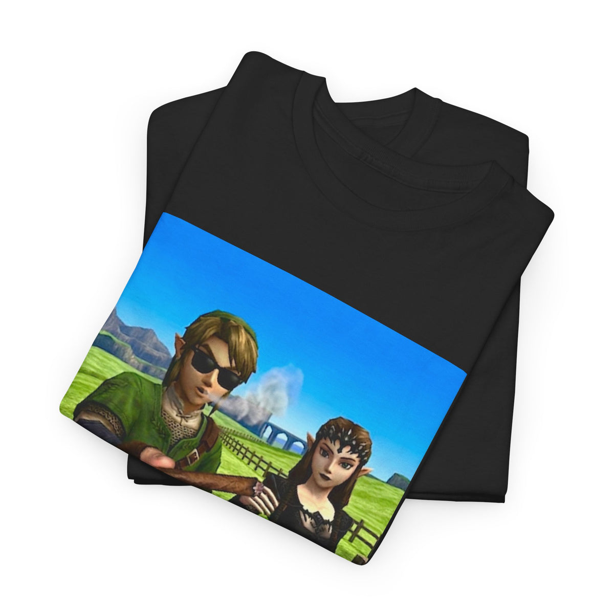 Link And Zelda Passing A Blunt Tee