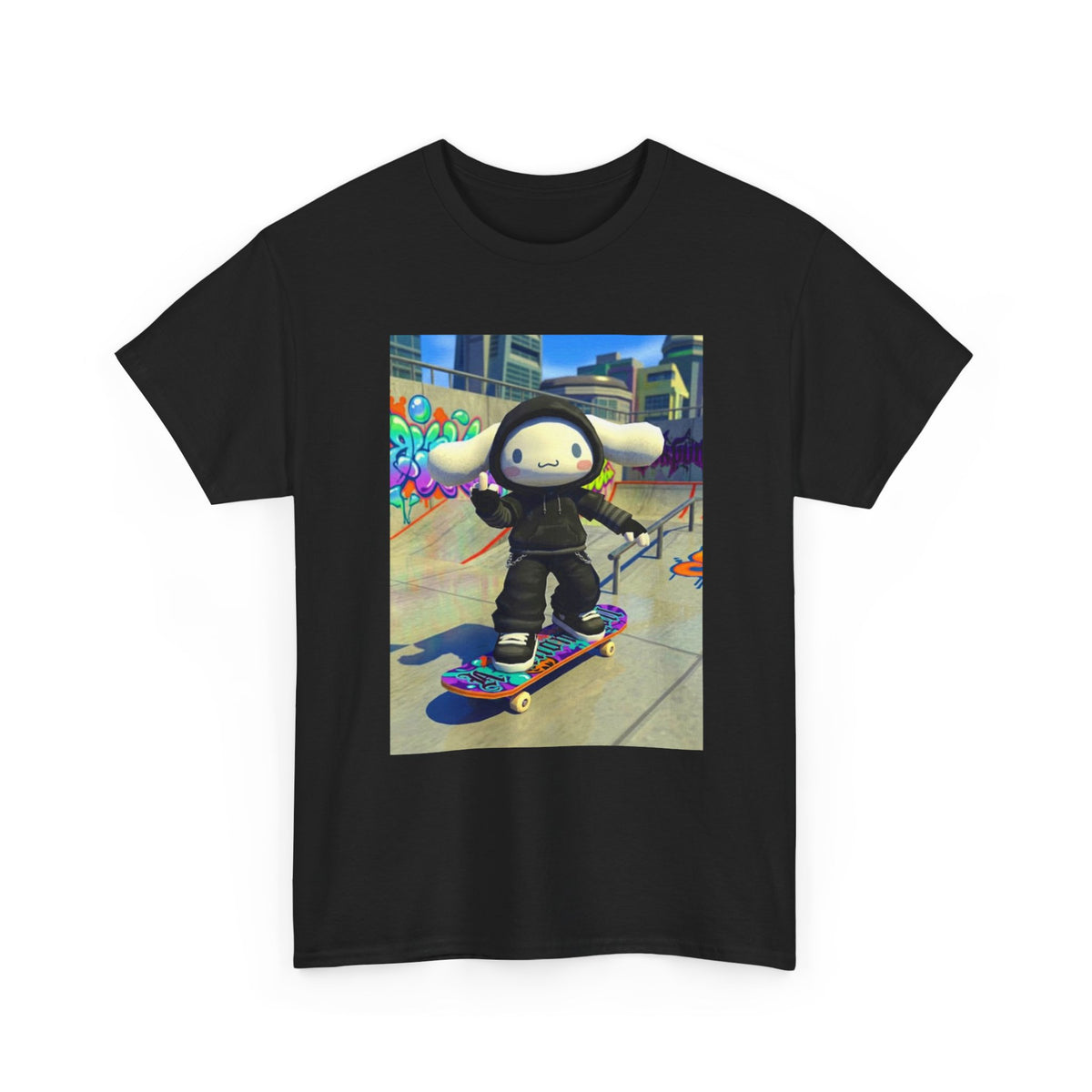 Edgy Cinnamoroll Skater Flipping Off Tee