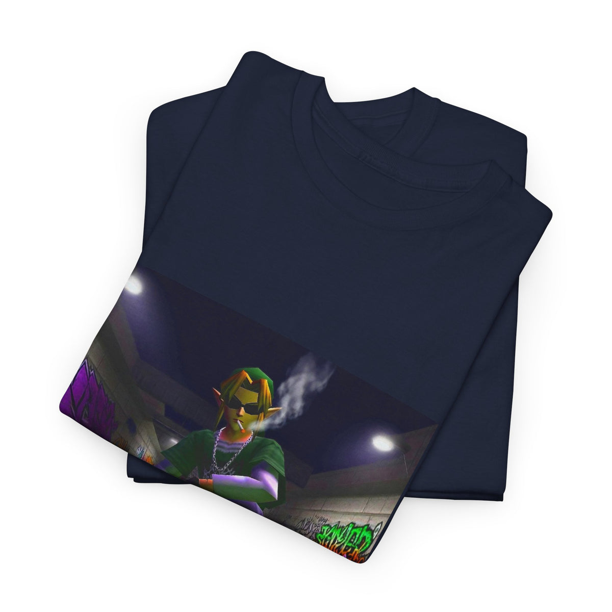 Stoner Link Skateboarding In Graffiti Alley Tee