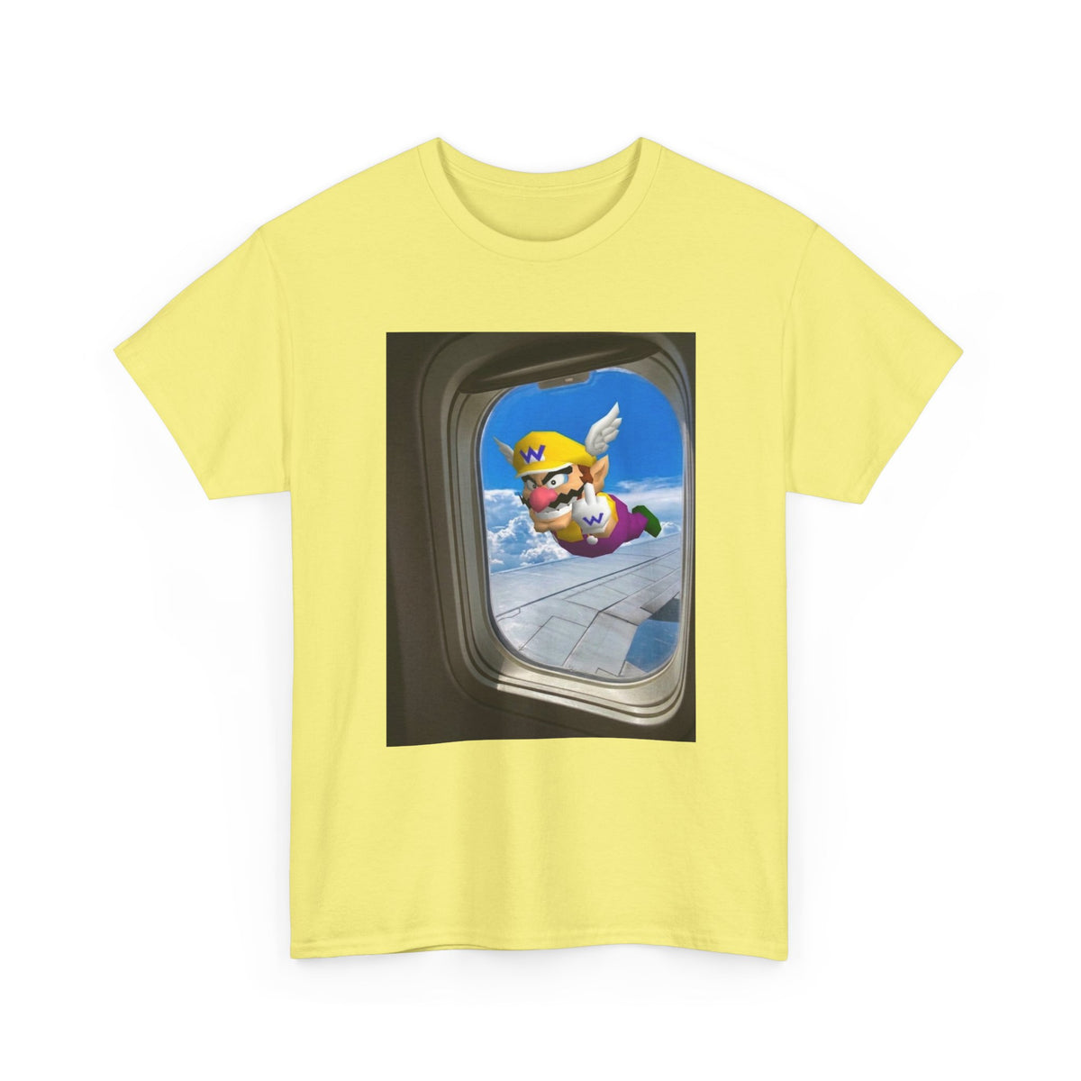 Wario Giving The Finger On A Plane Tee
