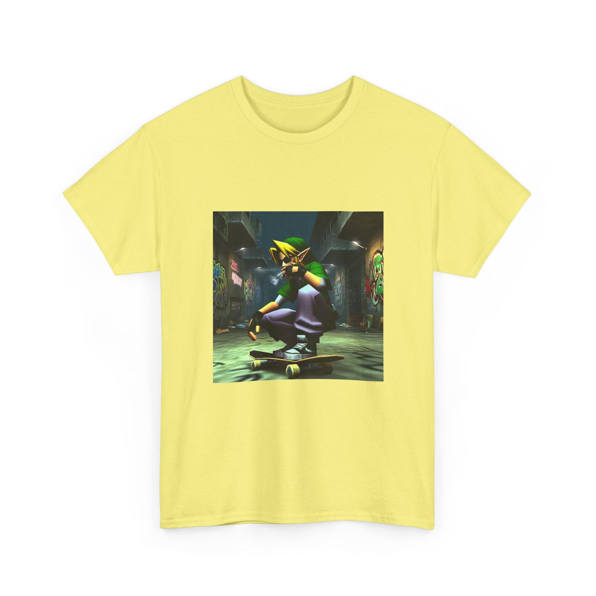 Street Link Smoking On Skateboard Tee