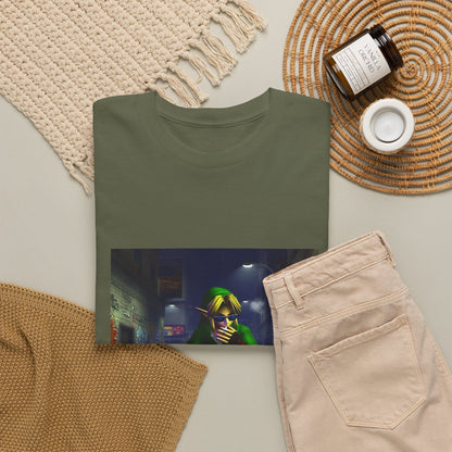 Edgy Link Smoking On Skateboard