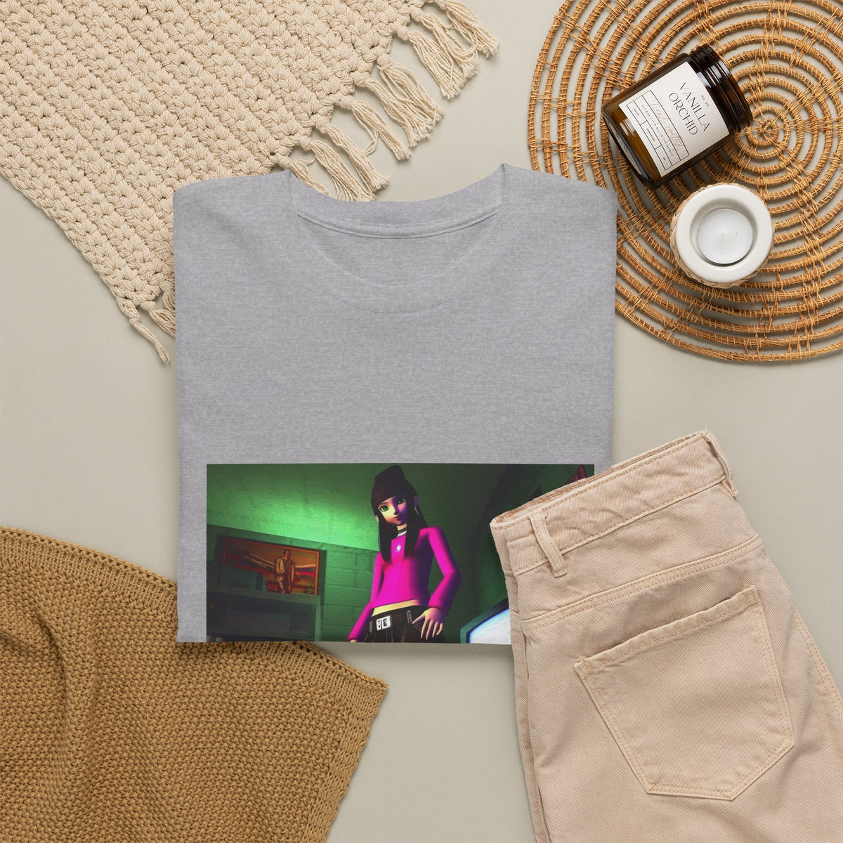 Y2K Vibe Girl In Her Room Tee