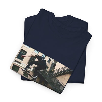 Skater Riding Through Cloud Passage Tee