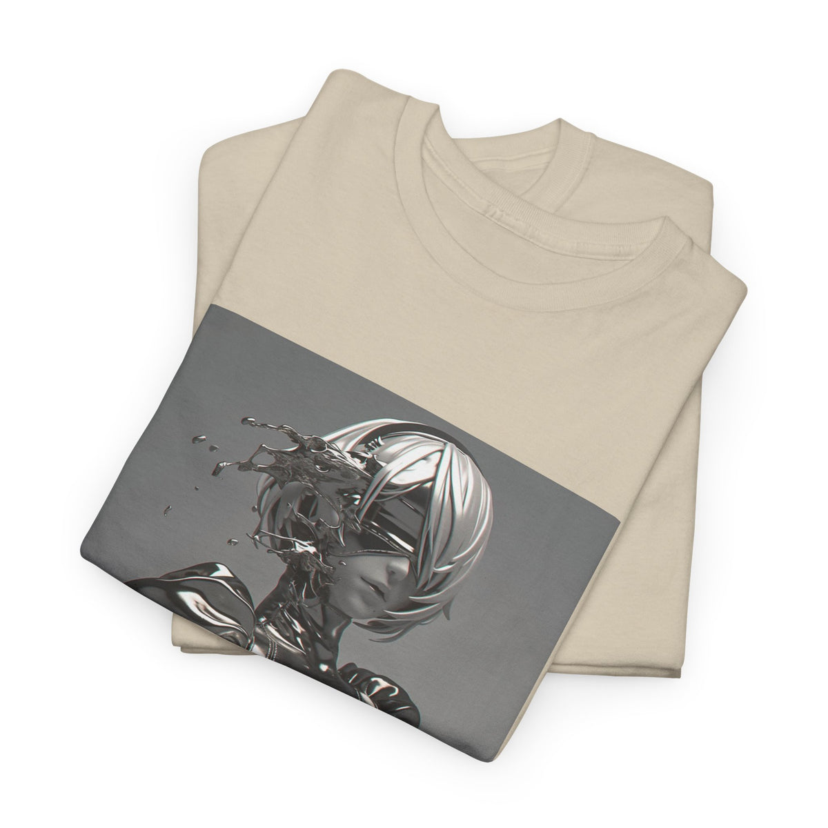 Liquid Chrome Abstract Tee