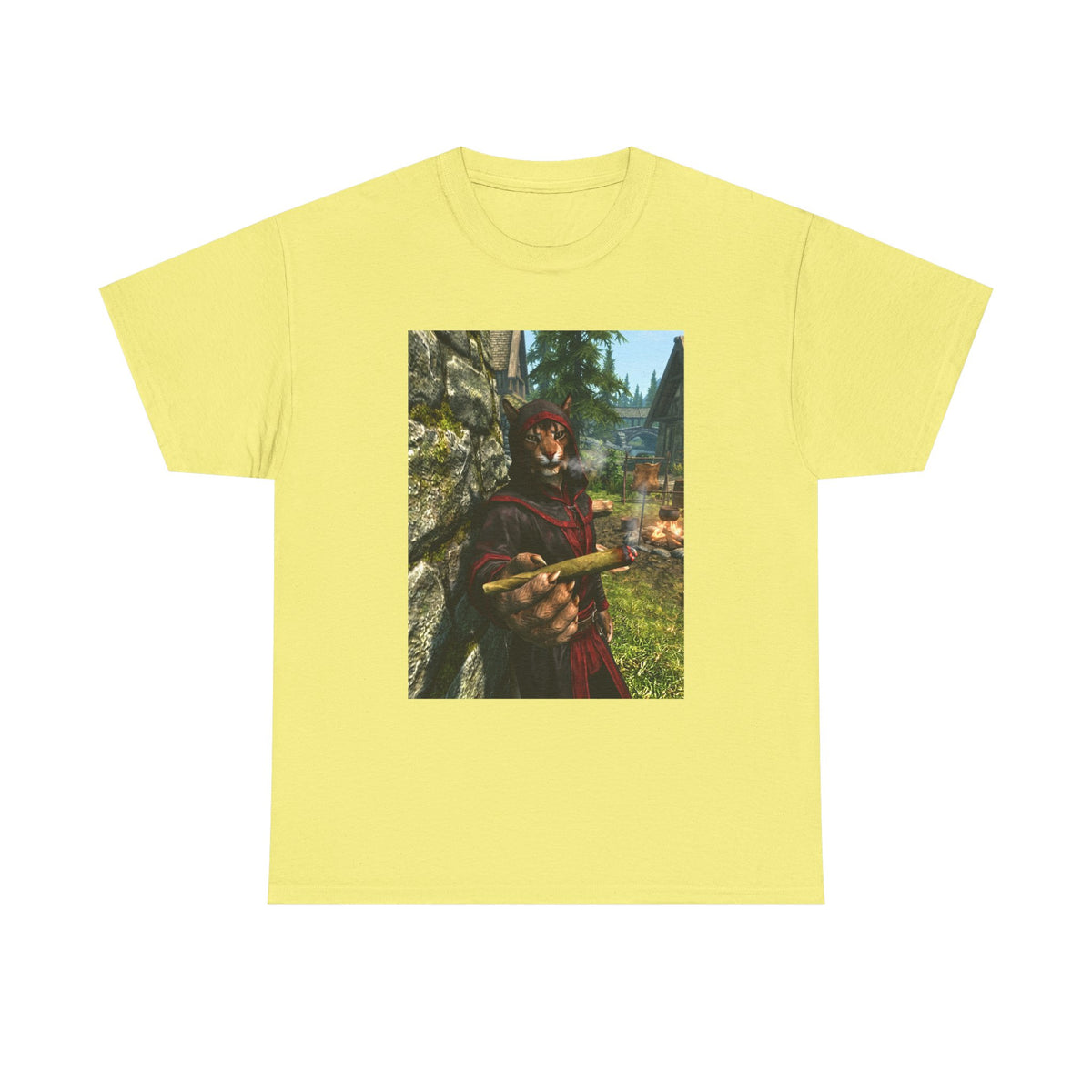 Khajiit Smoking Blunt In Skyrim Tee