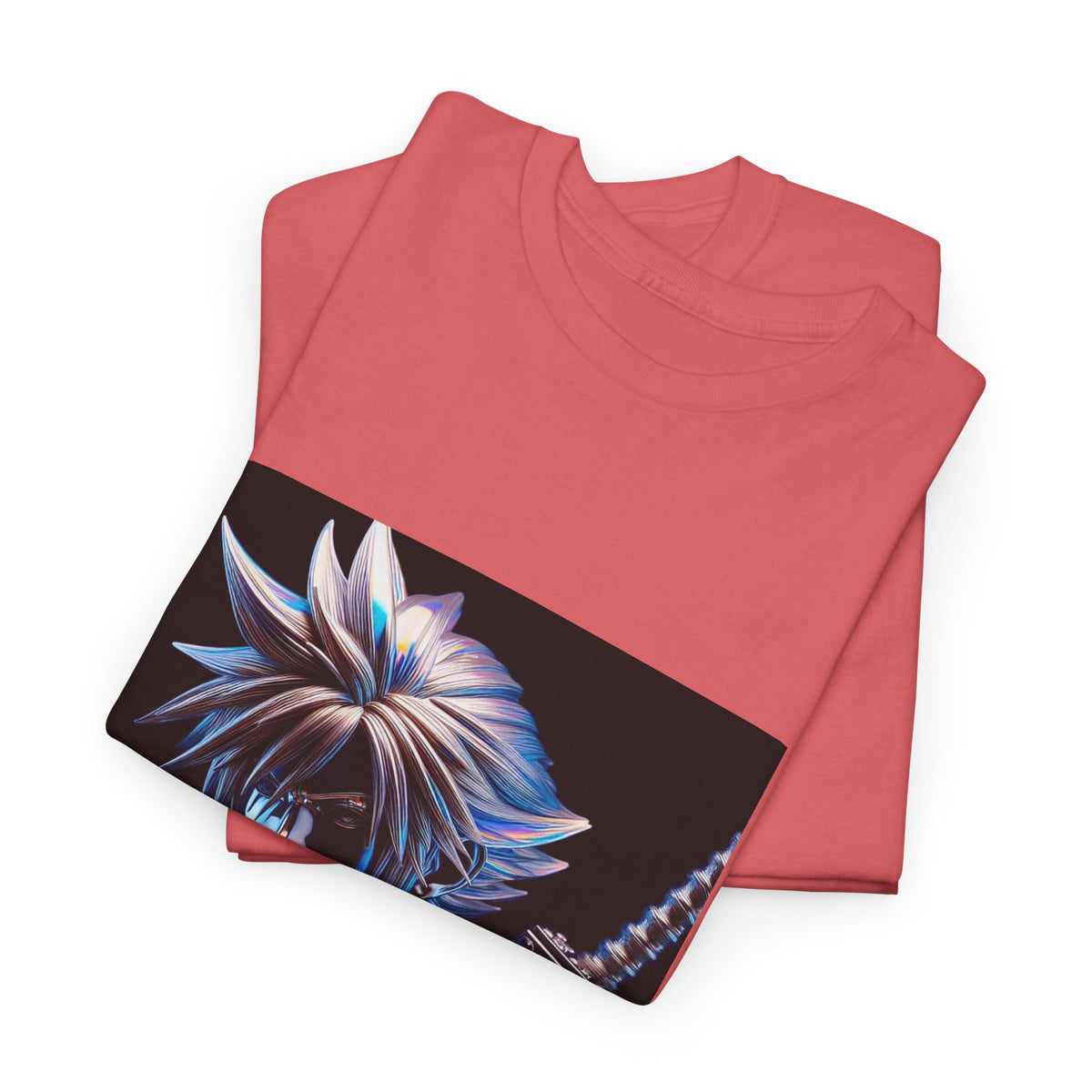 Chrome Warrior With Spiky Hair Tee