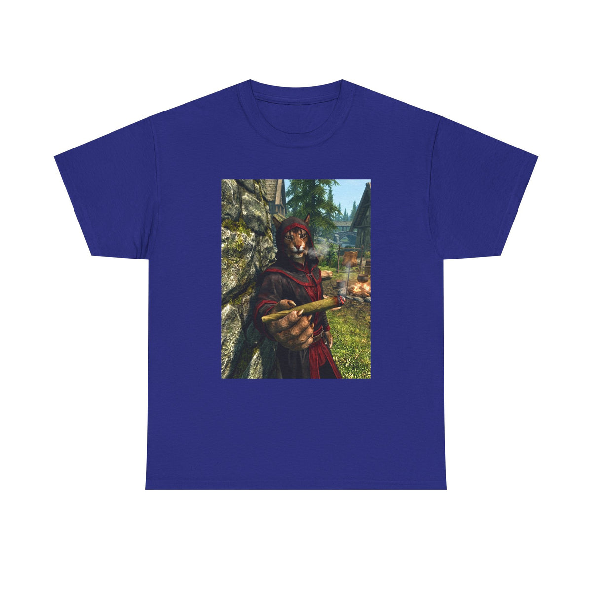 Khajiit Smoking Blunt In Skyrim Tee