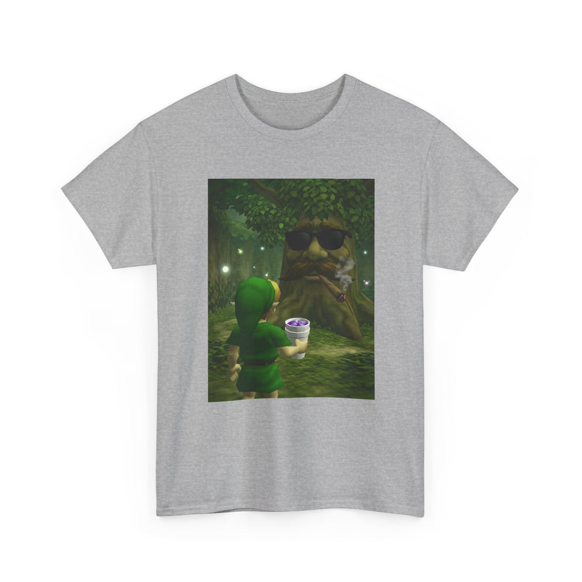 Hero Meets Cool Tree Smoking Cigar Tee