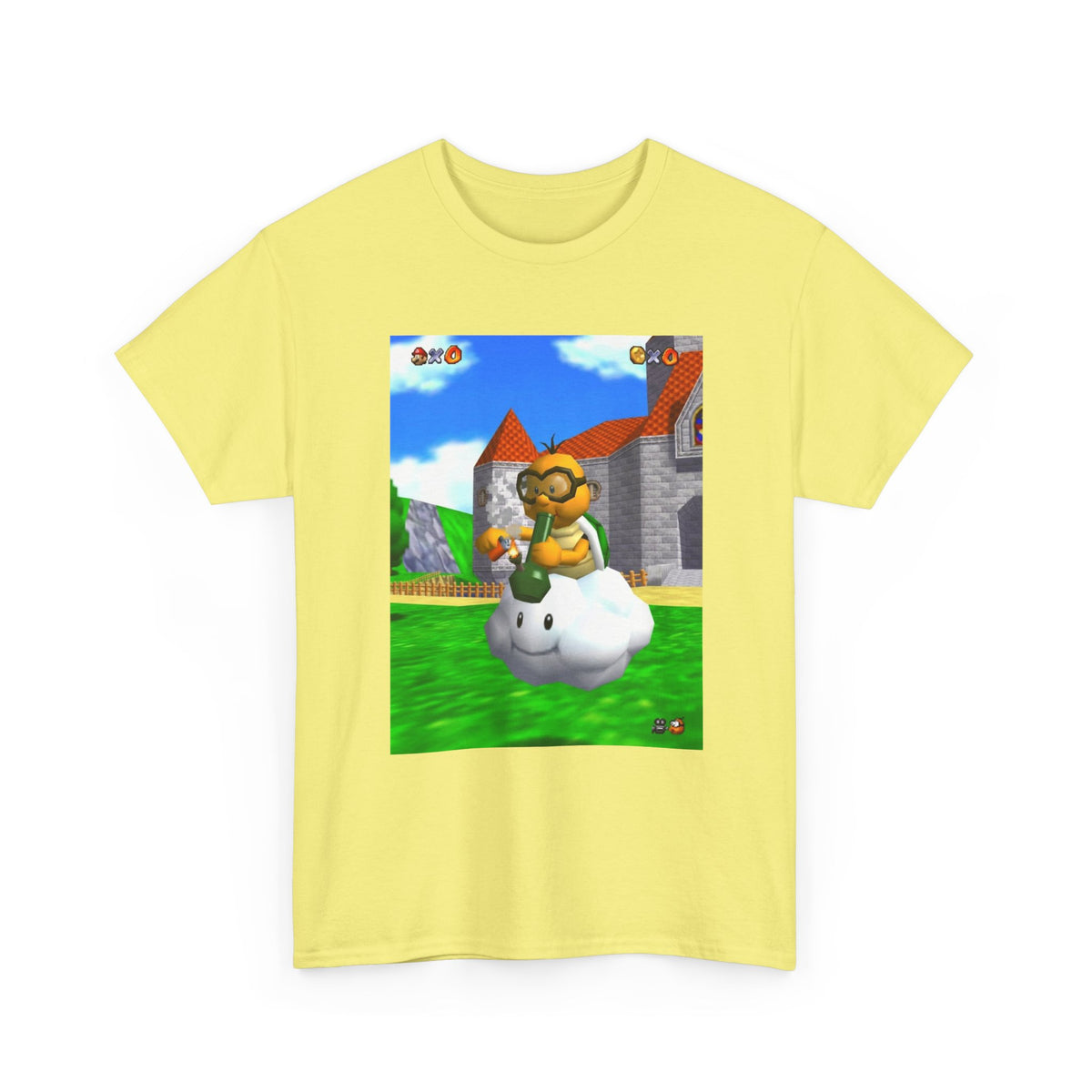 Lakitu Enjoying A Hit On Lakitu's Cloud