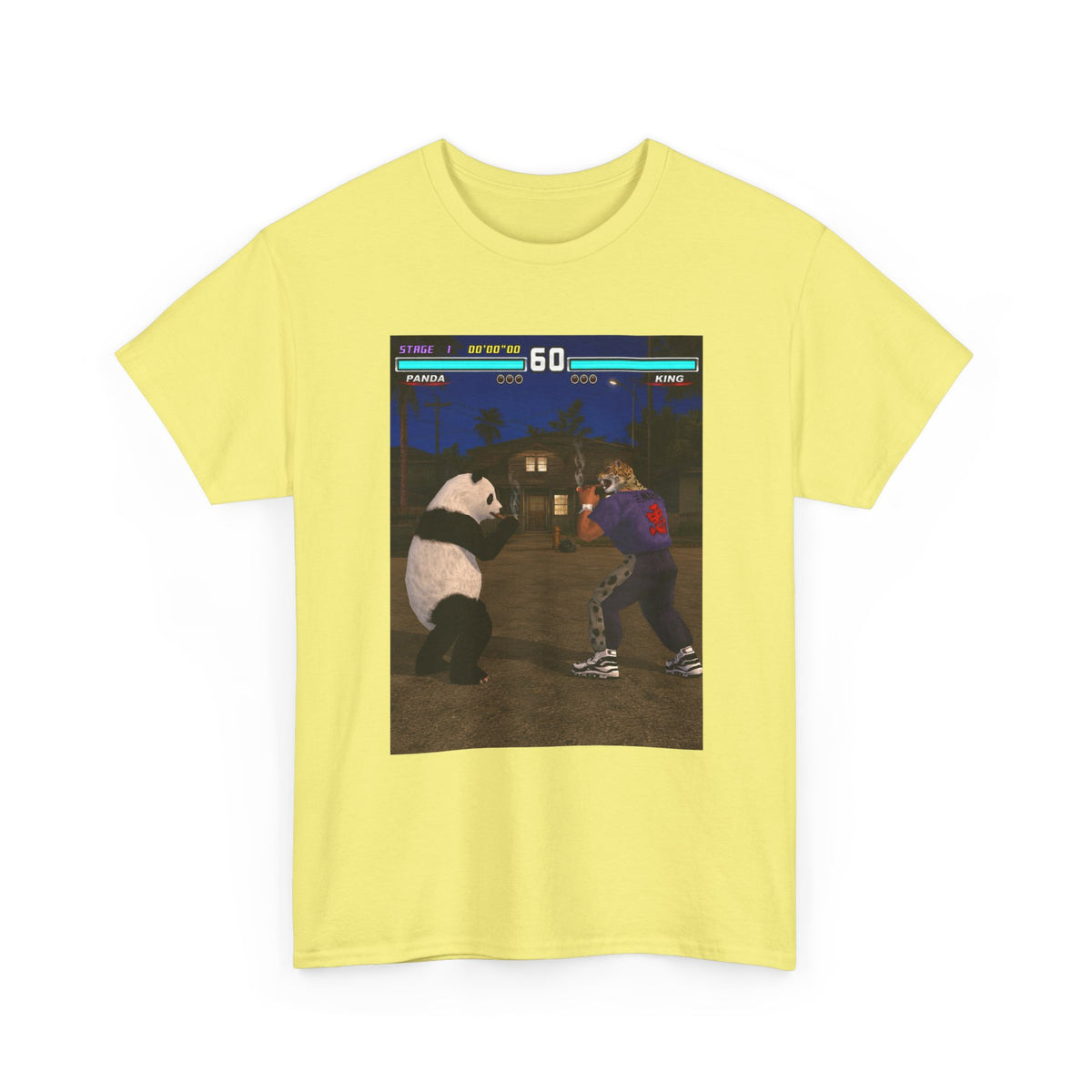 Panda And King Smoking Cigars Street Fight Tee