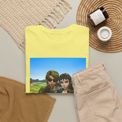 Link And Zelda Smoking Cigars Tee