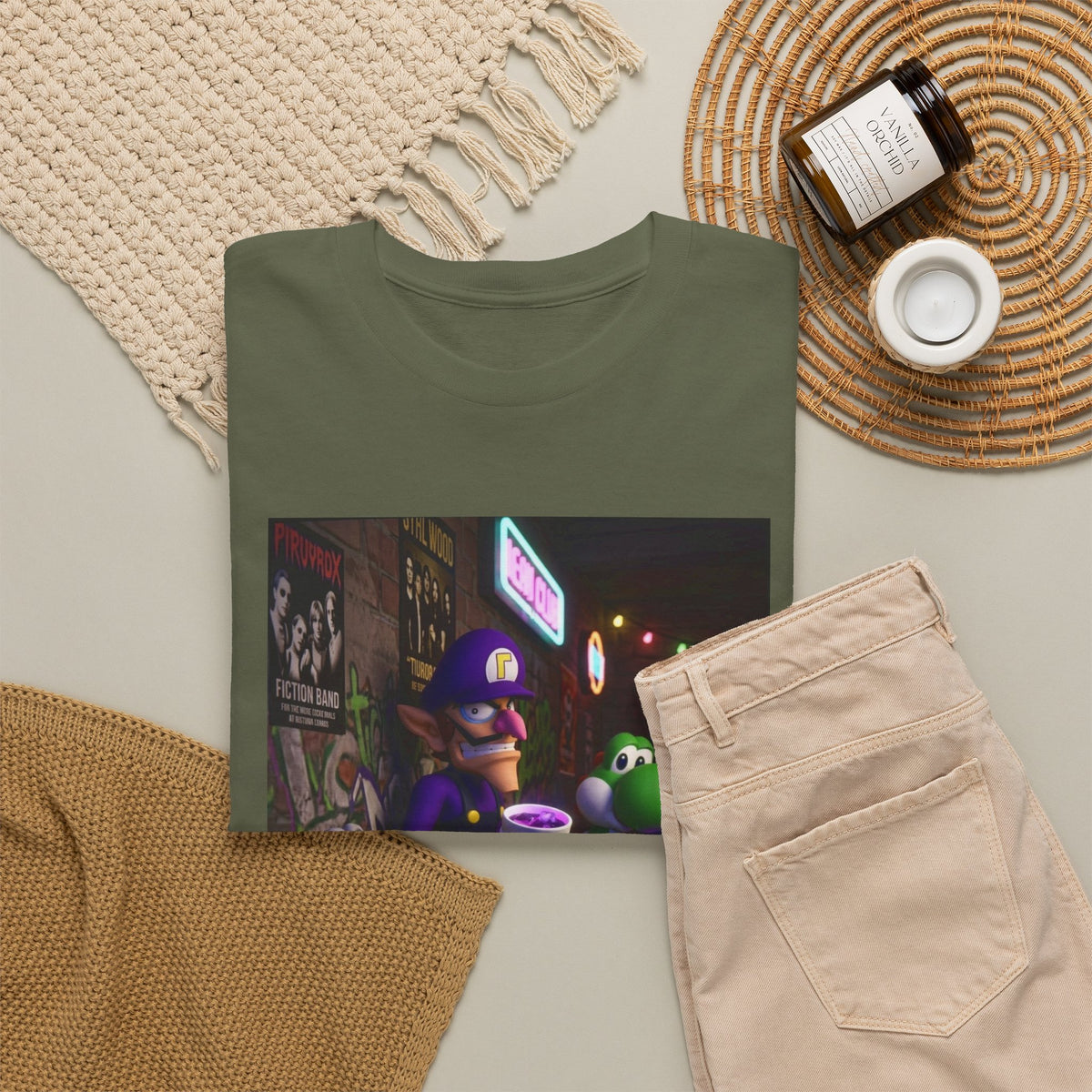 Waluigi, Yoshi, And Dry Bones Leanin' Chill Tee