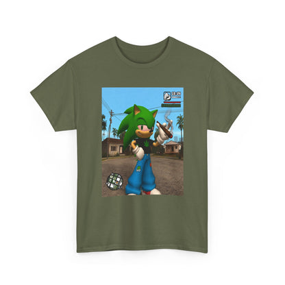 Green Hedgehog Blazin' In San Andreas Tee