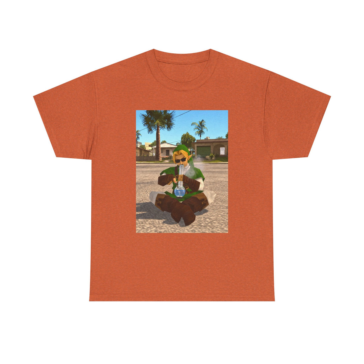 Stoner Link Taking A Bong Hit Tee