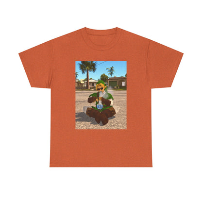 Stoner Link Taking A Bong Hit Tee