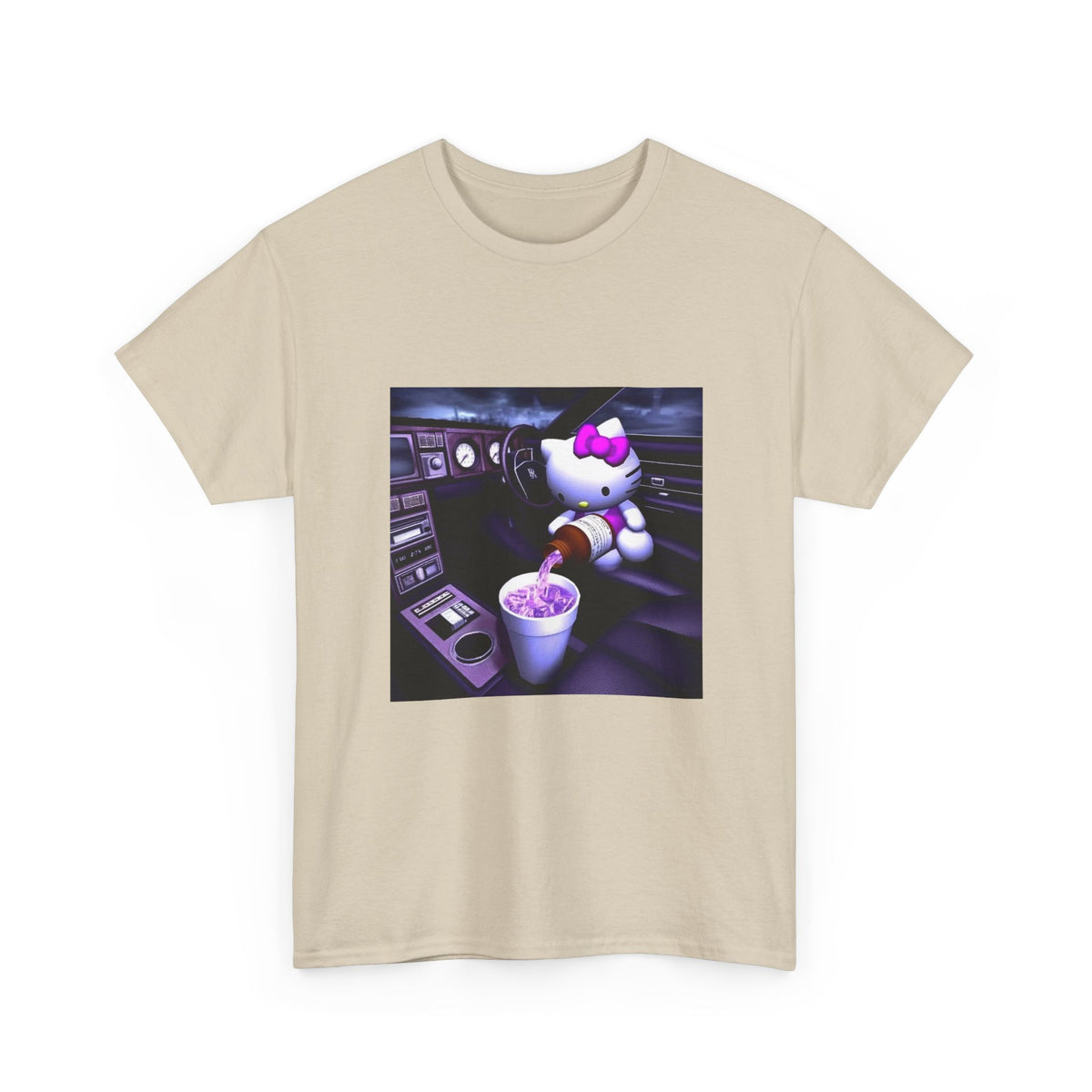 Hello Kitty Pours Lean In Car Tee